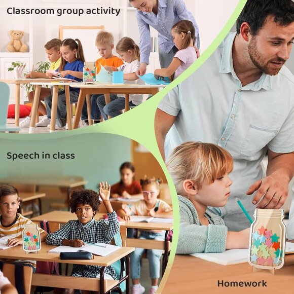 Reward Jar Magnetic, Star Jar Reward System Magnetic Reward Jar for Classroom Bo - Picture 6 of 7